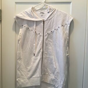 NWT PJ Salvage hooded white vest
